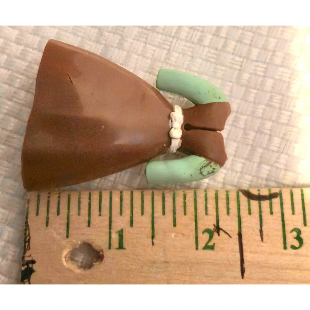 Vintage Polly Pocket Disney Princess Cinderella Brown Glitter Dress Accessory